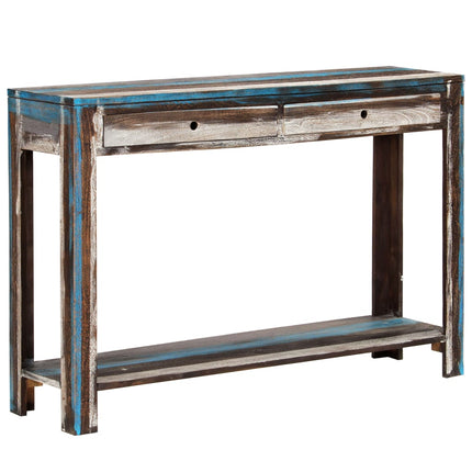 Table Console Bois Massif Vintage 118 X 30 X 80 Cm