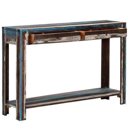 Table Console Bois Massif Vintage 118 X 30 X 80 Cm