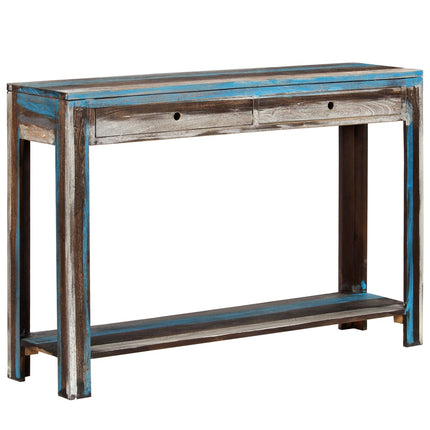 Table Console Bois Massif Vintage 118 X 30 X 80 Cm
