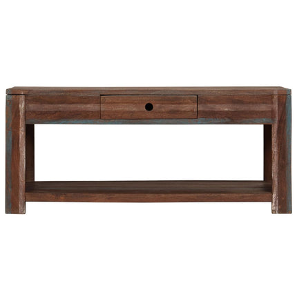 Table Basse Bois Massif Vintage 88X50X38 Cm