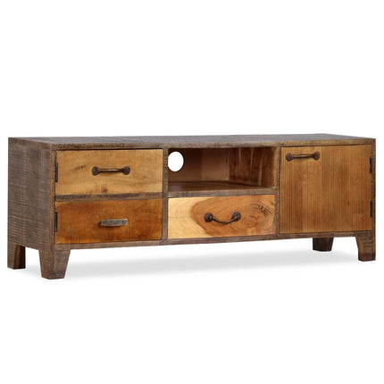 Meuble Tv Bois Massif Vintage 118 X 30 X 40 Cm