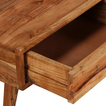 Table Basse Bois Massif Avec Tiroir Sculpté 100X50X40 Cm