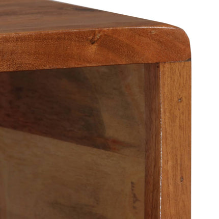Table Basse Bois Massif Avec Tiroir Sculpté 100X50X40 Cm
