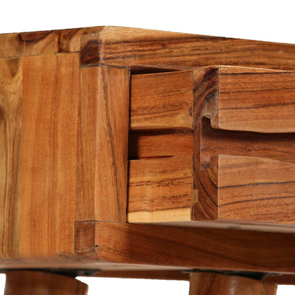 Table Console Bois D'acacia Avec Tiroirs Sculptés