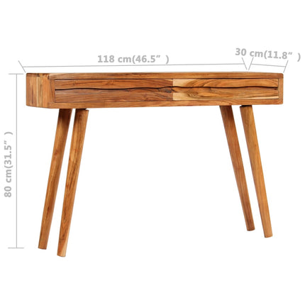 Table Console Bois D'acacia Avec Tiroirs Sculptés