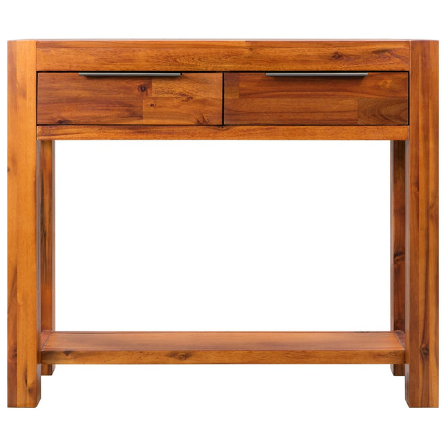 Table Console Bois D'acacia Massif 86 X 30 X 75 Cm