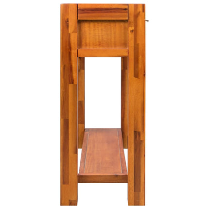 Table Console Bois D'acacia Massif 86 X 30 X 75 Cm