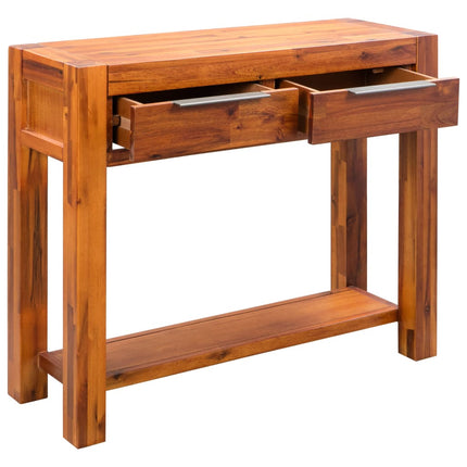 Table Console Bois D'acacia Massif 86 X 30 X 75 Cm