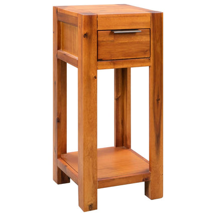 Table D'appoint Bois D'acacia Massif 30 X 30 X 70 Cm