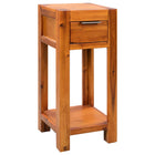 Table D'appoint Bois D'acacia Massif 30 X 30 X 70 Cm