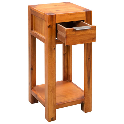 Table D'appoint Bois D'acacia Massif 30 X 30 X 70 Cm