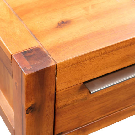 Table D'appoint Bois D'acacia Massif 30 X 30 X 70 Cm
