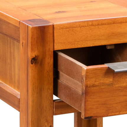 Table D'appoint Bois D'acacia Massif 30 X 30 X 70 Cm