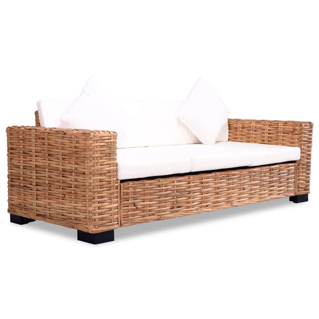 Ensemble De Canapés 15 Pcs Rotin Naturel