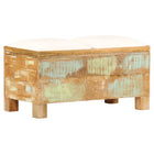 Banc De Rangement Bois Massif Recyclé 80 X 40 X 40 Cm