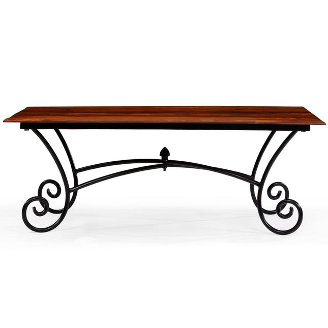 Table Basse Avec Pieds Bouclés Bois Massif