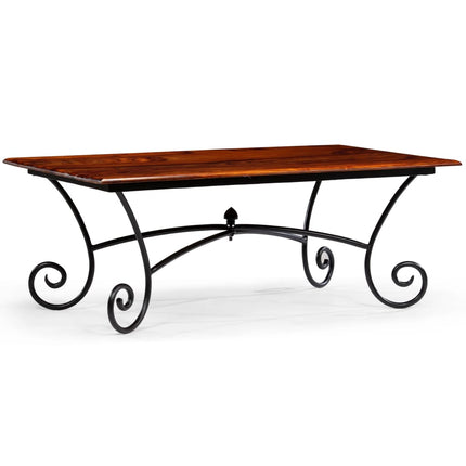 Table Basse Avec Pieds Bouclés Bois Massif