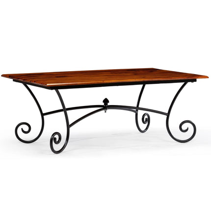 Table Basse Avec Pieds Bouclés Bois Massif