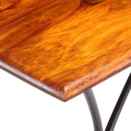 Table Basse Avec Pieds Bouclés Bois Massif