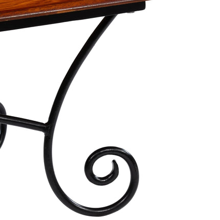 Table Basse Avec Pieds Bouclés Bois Massif