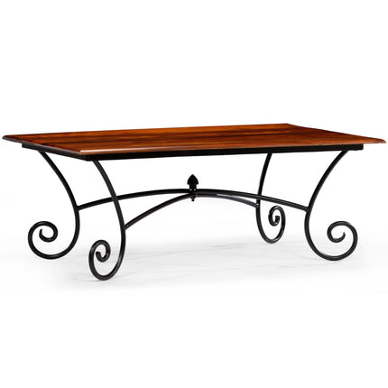 Table Basse Avec Pieds Bouclés Bois Massif
