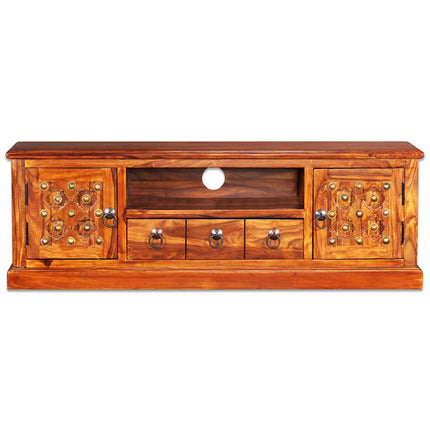 Meuble Tv Bois Massif De Sesham 120 X 30 X 40 Cm