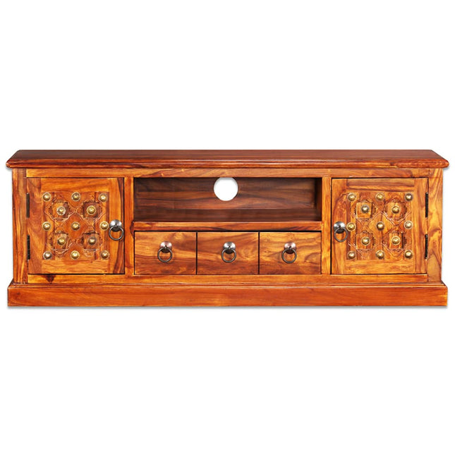 Meuble Tv Bois Massif De Sesham 120 X 30 X 40 Cm
