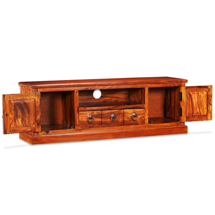 Meuble Tv Bois Massif De Sesham 120 X 30 X 40 Cm