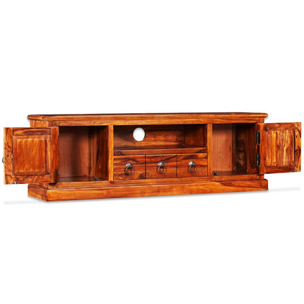 Meuble Tv Bois Massif De Sesham 120 X 30 X 40 Cm