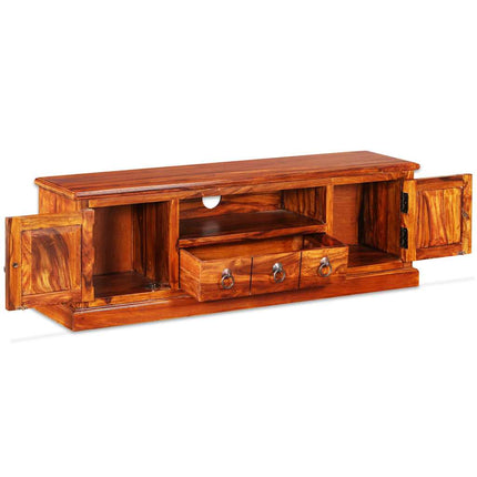 Meuble Tv Bois Massif De Sesham 120 X 30 X 40 Cm