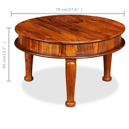 Table Basse Bois Massif 70X70X40 Cm