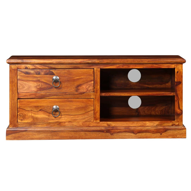 Meuble Tv Bois Massif De Sesham 90X30X40 Cm