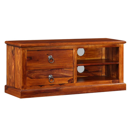 Meuble Tv Bois Massif De Sesham 90X30X40 Cm