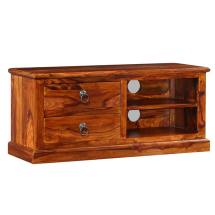 Meuble Tv Bois Massif De Sesham 90X30X40 Cm