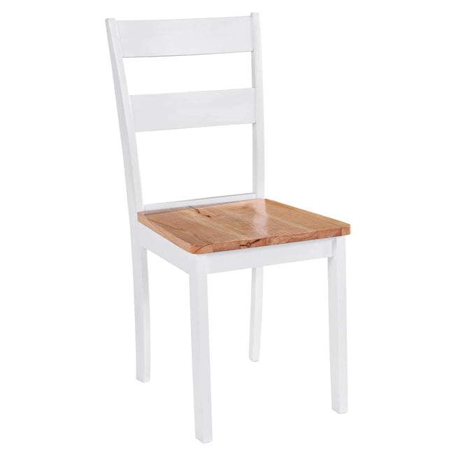 Chaises À Manger Lot De 4 Blanc Bois D'hévéa Massif