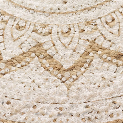 Tapis Jute Tressé Imprimé Rond