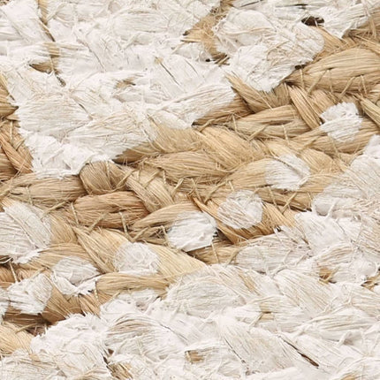 Tapis Jute Tressé Imprimé Rond