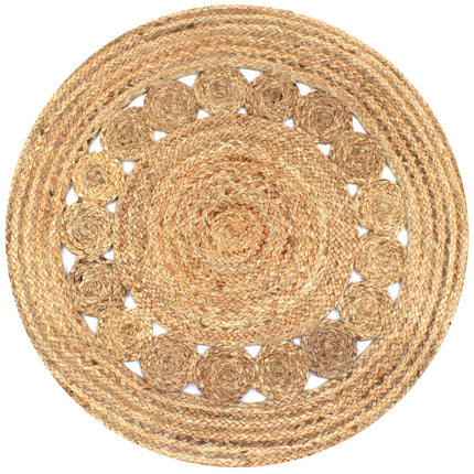 Tapis Jute Design Tressé Rond