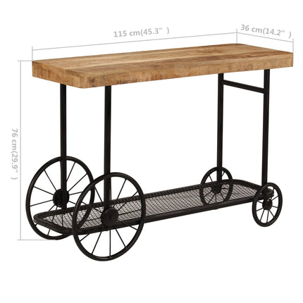 Table Console Bois Massif De Manguier 115 X 36 X 76 Cm