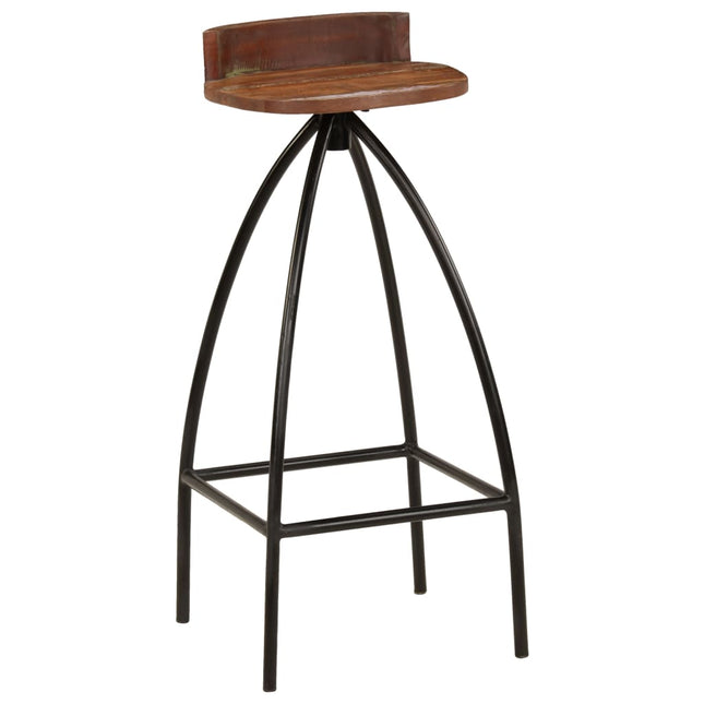 Tabourets De Bar Lot De 2 Bois De Récupération Massif