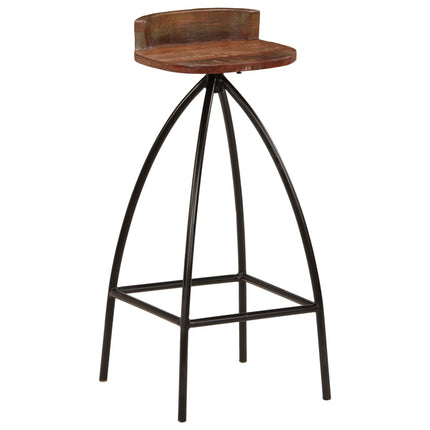 Tabourets De Bar Lot De 2 Bois De Récupération Massif