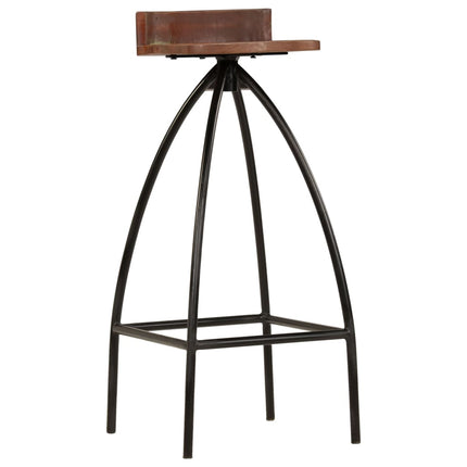 Tabourets De Bar Lot De 2 Bois De Récupération Massif