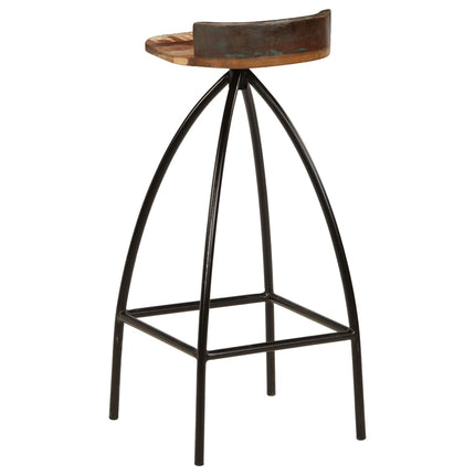 Tabourets De Bar Lot De 2 Bois De Récupération Massif