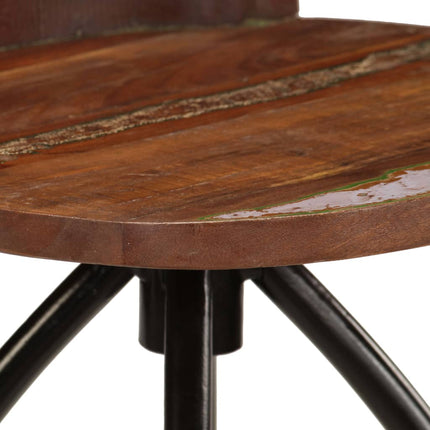 Tabourets De Bar Lot De 2 Bois De Récupération Massif