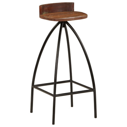 Tabourets De Bar Lot De 2 Bois De Récupération Massif