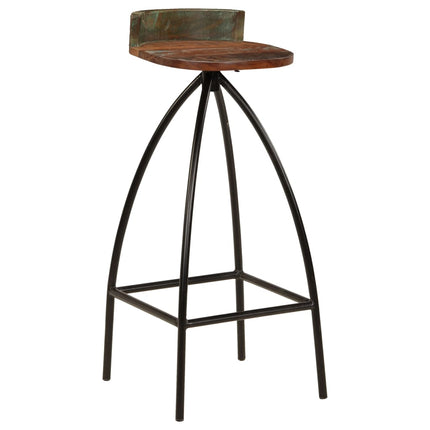 Tabourets De Bar Lot De 2 Bois De Récupération Massif