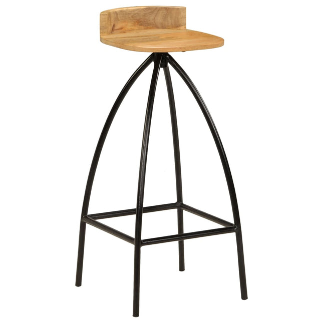 Chaises De Bar Lot De 2 Bois De Manguier Solide