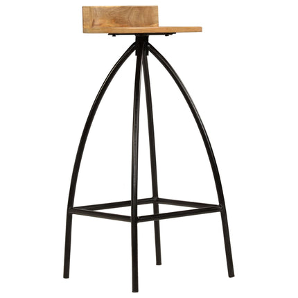 Chaises De Bar Lot De 2 Bois De Manguier Solide