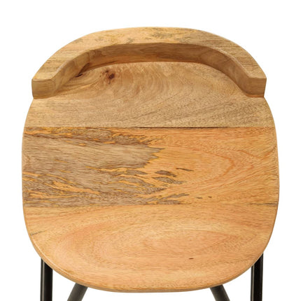 Chaises De Bar Lot De 2 Bois De Manguier Solide