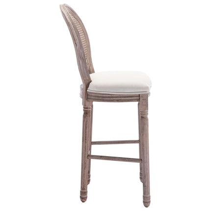 Tabourets De Bar Lot De 2 Blanc Lin